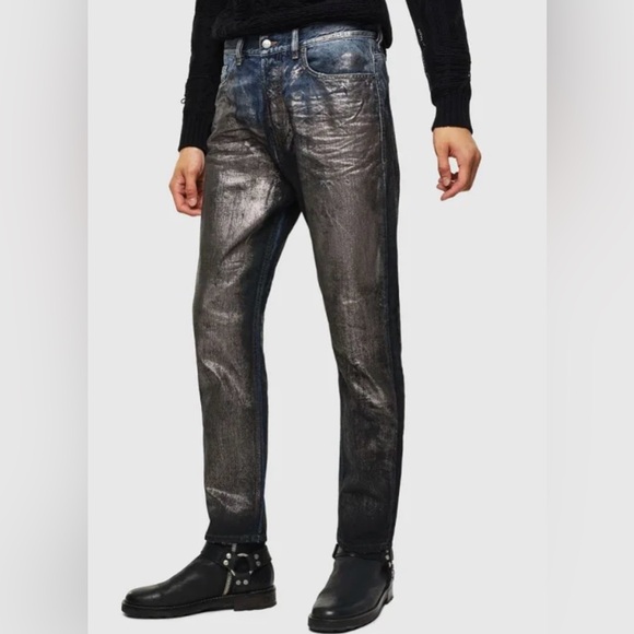 Diesel Metallic Silver carrot fit Jeans Sz w30 L32 NWOT